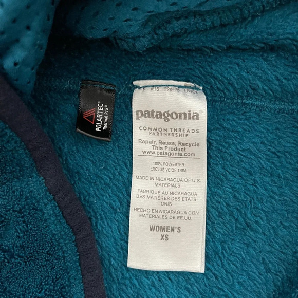 Patagonia Retool Snap-T Pullover Fleece Aqua Blue Size XS - Picture 7 of 9